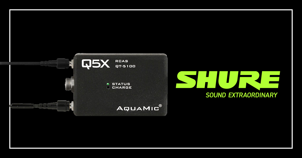 Wireless swimming in the pool? Q5X en Shure lanceren samen de AquaMic